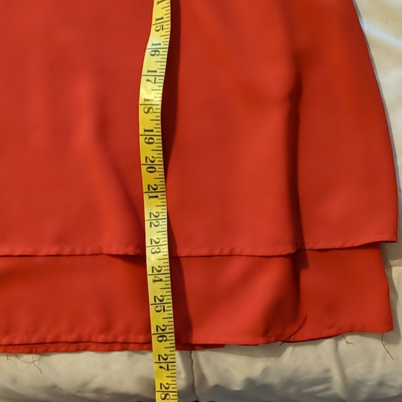 Monteau sleeveless sheer red top Sz L - Picture 6 of 6